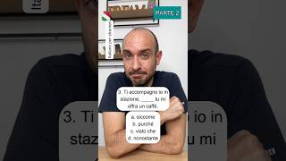 🇮🇹 QUIZ SULLE CONGIUNZIONI ITALIANE parte 2 learnitalian [upl. by Atlas]