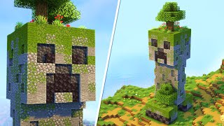 Minecraft  How to build a Giant Creeper Statue  Tutorial [upl. by Eniagrom]