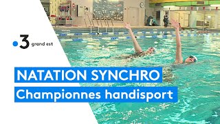 Natation synchronisée  deux rémoises championnes du monde handisport [upl. by Auqemahs275]