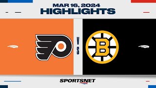 NHL Highlights  Bruins vs Flyers  March 16 2024 [upl. by Kronick]