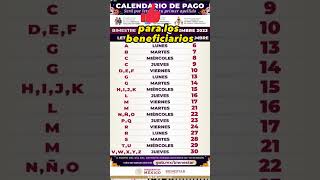 PENSION BIENESTAR calendario de pago del 6 al 30 NOVIEMBRE 2023 [upl. by Ablasor766]