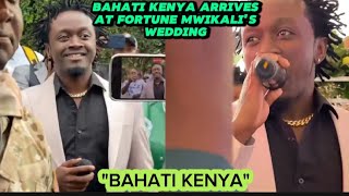 BAHATI KENYA ARRIVES AT FORTUNE MWIKALIS EXPENSIVE WEDDING🔥❤ [upl. by Saum501]