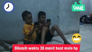 DI KASIH WAKTU 30 MENIT BUAT MAIN HP 👨‍👦‍👦 [upl. by Vivle]