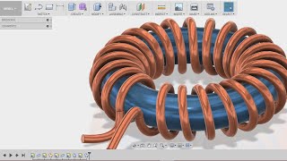 how to make toroidal coil  Inductor  fusion 360 tutorial [upl. by Carling224]