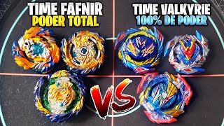 time ultimate valkyrie vs time vanish fafnir batalha de beyblade burst beyblades [upl. by Iroj]