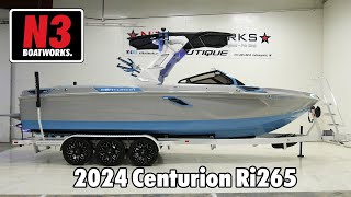 2024 Centurion Ri265  SilverMist Blue  Walk Through  N3 Boatworks [upl. by Yartnoed]