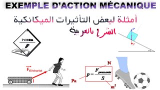 EXEMPLE DACTION MÉCANIQUE TRONC COMMUN التأثيرات الميكانكية [upl. by Andersen]