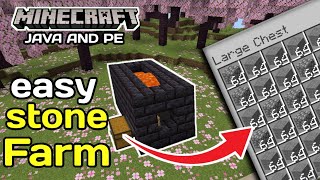 Minecraft Stone farm minecraft minecraftvideo minecraftfarm minecraftpe [upl. by Aihk247]