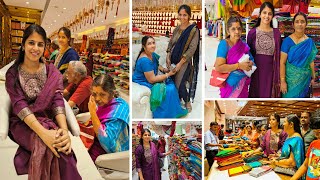 எங்க வீட்டு கல்யாணத்துக்கு எல்லாருக்கும் புடவை 😍 Silk Sarees amp Muhurtha Sarees Shopping Vlog [upl. by Grussing]