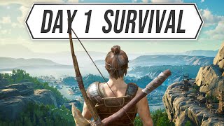 DAY 1 Survival  Myth of Empires Gameplay Solo [upl. by Plath]