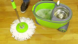 Spin Mop Tutorial And Review For Magic 360 Spin Easy Mop With Wheels [upl. by Eilloh]