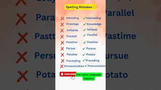 Spelling Mistakes learnenglish english spelling englishgrammar grammar [upl. by Avery574]