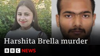 Harshita Brella murder international manhunt as family in India demand justice  BBC News [upl. by Calendre813]