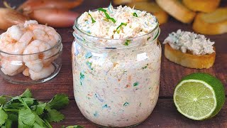 Fait en 5 min pour impressionner vos invités  Rillettes de crevettes crémeuse  Recette tartinade [upl. by Brion]