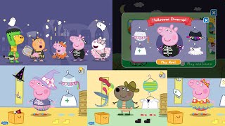 Peppa pig celebrating Halloween DressUp I Peppa Pig Halloween Costume Game [upl. by Asiak]