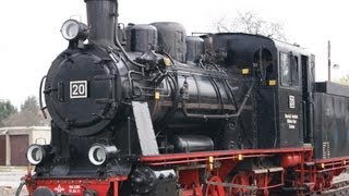 DAMPFLOK 20 Dh23T55 LKM 1951 OLDTIMER CLASSIC LOK MALOWA BENNDORF MANSFELDER Steam Train [upl. by Nonnairb]