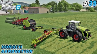 Utilizing Compound Machinery for Hay Bale Production  HORSCH AgroVation Farm  FS 22  ep 36 [upl. by Joed]