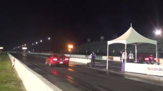 2008 Gt500 vs procharged 37 mustang [upl. by Neenahs48]