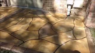 Wilmington Concrete Resurfacing Before and After Flagstone [upl. by Tutankhamen]