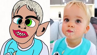 Niki copying Mom for 24 hours challenge Funny Drawing Meme [upl. by Seilenna]