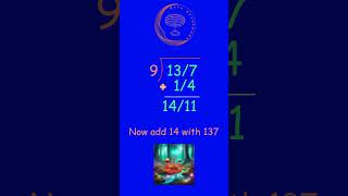 Division Math Tricks 137 divided by 9 for speed calculations maths math mathmushrooms division [upl. by Eniamahs]