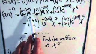 Binomial Expansion With Negative Exponent Example 1 [upl. by Salamone]