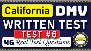 2024 California DMV Written Test 5  46 Real Test Questions  California DMV Practice Test [upl. by Rodney274]