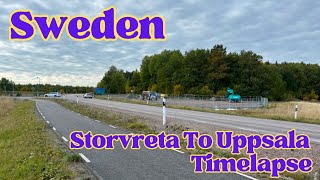 Driving in Sweden Storvreta To Uppsala Timelapse [upl. by Eerized]