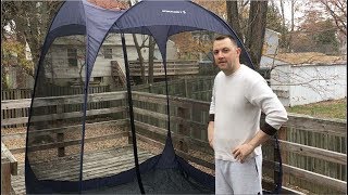 How to Fold a Screen Tent  8 Foot Sportcraft Pop Up [upl. by Saito]