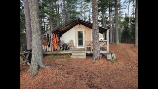 THE TENT Deer Camp Grouse Camp Exploring Camp 2024 quotThe Moviequot Storm damage trees down [upl. by Akirrehs]