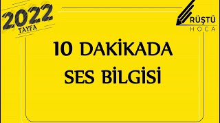 10 DAKİKADA  Ses Bilgisi  RÜŞTÜ HOCA [upl. by Toinette]