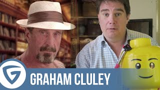 John McAfee offers to crack iPhone encryption for FBI using social engineering  Graham Cluley [upl. by Trici]