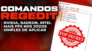 COMANDO REGEDIT PARA OTIMIZAR O PC E TER MAIS DESEMPENHO NOS JOGOS  AUMENTAR O FPS NOS JOGOS [upl. by Levania811]