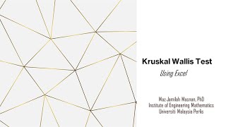 Kruskal Wallis Test Using Excel [upl. by Mccafferty]