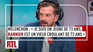 JL Mélenchon  quotJe suis un petit jeune de 73 ans Barnier est un vieux croulant de 73 ans et demiquot [upl. by Brian]