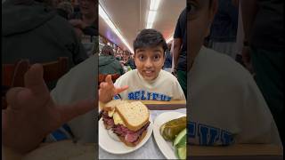 Trying The NYC Famous Pastrami Sandwich At Katz’s Delicatessen  USA [upl. by Anirdnajela]