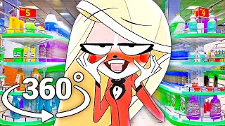 Charlie from Hazbin Hotel  Supermarket in 360° Video  VR  8K  Verbalase 50k Meme [upl. by Reagan607]