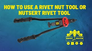 How to use A Rivet Nut Tool or Nutsert Rivet Tool [upl. by Karlie]