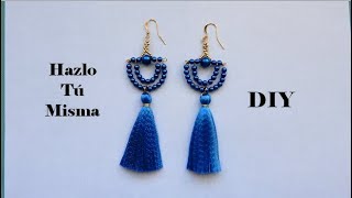 COMO HACER ARETES DE MODA  DIY HAZLO TU MISMA  HOW TO MAKE TRENDY EARRINGS [upl. by Alec941]