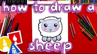 How To Draw A Cartoon Sheep [upl. by Ladin]