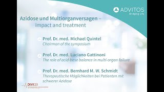 ADVITOS DIVI Symposium 2023 Hamburg  Azidose und Multiorganversagen [upl. by Toma]