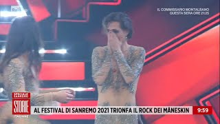 Festival di Sanremo 2021 trionfa il rock dei Maneskin  Storie italiane 08032021 [upl. by Eblehs]