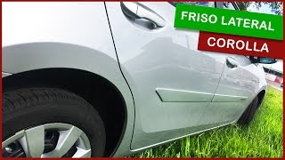 Friso Lateral Instalado Corolla 2016  GeneralCar [upl. by Kulda]