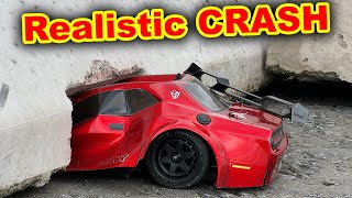 RC Hellcat Realistic Drifting and CRASH [upl. by Bryana371]