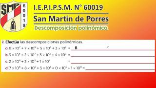 Descomposición Polinómica para quinto grado de primaria [upl. by Yoral]