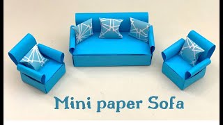 Paper sofa craft youtube [upl. by Otcefrep915]