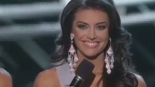 Miss USA contestant has painful response [upl. by Ekul]