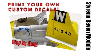 Print Your Own Custom Decals For Scale Plastic Models Step By Step Guide How To Tutorial [upl. by Yrrab497]