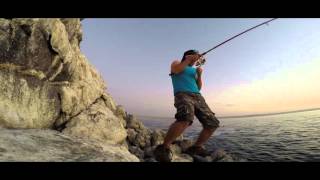 Pesca de Cabrillas  SpinRock  Copiapó Chile verano 2015 [upl. by Enomyar]