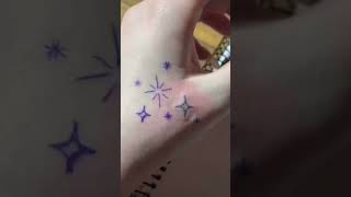 How i stick amp Poke Tattoos handpoke  handpoked  no machine  tattoo  handpoke tattoo [upl. by Sremlahc]